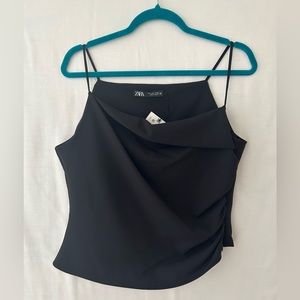 Zara Women’s spaghetti strap crop tank, Size L